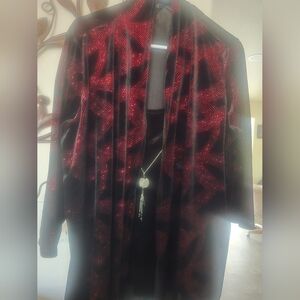 Elementz Black and Red Women's Blousr/jacket